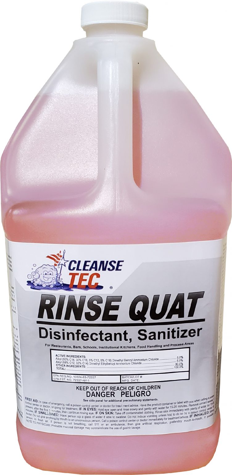 Q Rinse Machine Clean Cleanse Tec- Rinse Quat- Quaternary Sanitizer